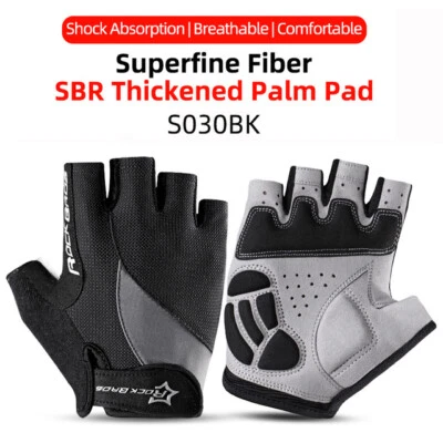 ROCKBROS Cycling Half Finger Gloves Non-Slip Breathable Bicycle Gel Pad Gloves - Image 1 of 4