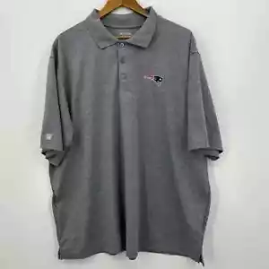 New England Patriots Polo Shirt Men's 2XL Gray NFL Football Short Sleeve Antigua - Picture 1 of 11