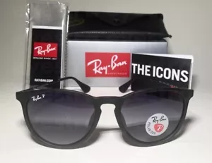 Ray-Ban Erika Polarised Sunglasses Black Gray Gradient Lens RB4171 622/T3 54mm - Picture 1 of 6
