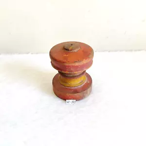 19c Vintage Primitive Handmade Lacquered Wooden Leg Collectible Decorative W189 - Picture 1 of 7