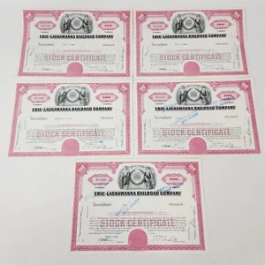 5 Evie Lackawanna Railroad Company 100 Aktienzertifikate 1964  - Bild 1 von 11