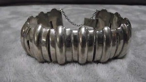 Bracciale maglia argento antico vintage 7" - Foto 1 di 10
