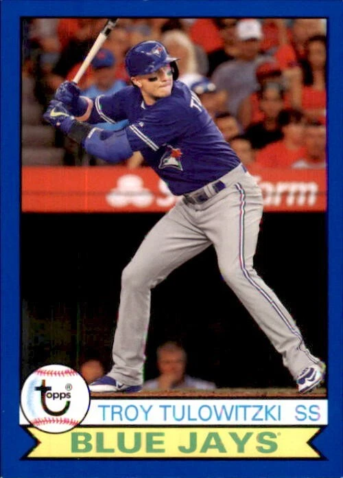 Troy Tulowitzki 2016 Topps Archives Blue Border #136 /199 Blue Jays Parallel MLB - Image 1 of 2