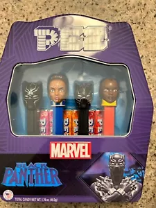 New Pez Marvel Black Panther Tin 4 Pc Candy Collectible - Picture 1 of 1