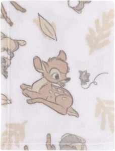 is for Bambi Tan, Gray, and White Super Soft Plush Baby Blanket - Bild 1 von 7