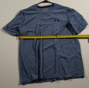 Boys Under Armour Heat Gear Threadborne T-Shirt, Blue/Black, Size M - Picture 1 of 6