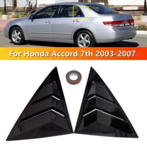 Gloss Black Side Vent Window Scoop Louver Cover For Honda Accord 7th 2003-2007 - Bild 1 von 9