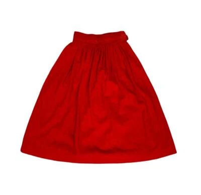 VTG 80s 90s VALENTINO RED WOOL CASHMERE HIGH WAISTED MIDI SKIRT SIZE S - Image 1 of 4