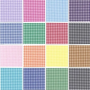 Polycotton Fabric 1/4" Gingham Check Dress Craft School Summer - Picture 1 of 18