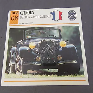 491C Edito Service Leaflet Citroën 11 HP Cabriolet - Picture 1 of 2