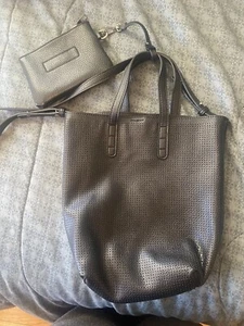Street Level Women's Black Double Handle Strap /shoulder Tote Or Handbag - Picture 1 of 5