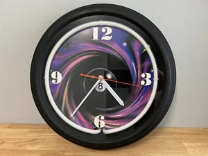 8 Ball Swirl Billiard Rack Pool 15" Wall Décor Neon Clock 8SWIRL - Picture 1 of 6