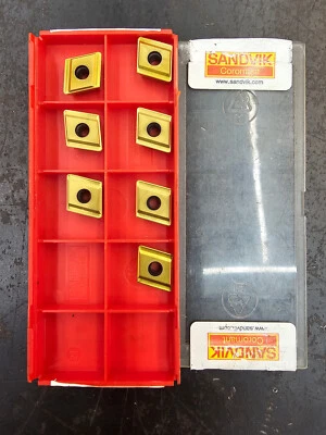Cantidad 7 insertos de taladro de carburo Sandvik 800 800-10T308M-C-G grado 1025 Foto 1 de 2
