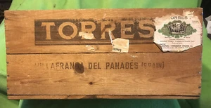 Vintage ~ Wood Crate/Box ~ Miguel Torres~ Spain ~ Vintage 1966~ Suave~L.A.,Ca~ - Picture 1 of 9