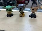 lot of 3 loose starwar funko pops- preowned good/fair condition see photos