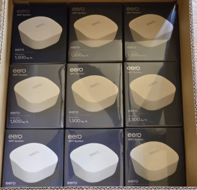 Box of 9 Brand New Sealed EERO 2 Ports Dual Band Mesh Router WIFI System - Image 1 of 4
