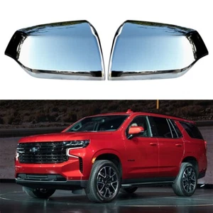 For 21–23 Chevy Suburban Tahoe GMC Yukon Chrome Side Mirror Replacement Cover - Bild 1 von 4
