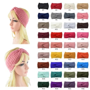 3pcs Women Knitted Headband Crochet Head Wrap Ear Warm Ladies Hairband Wrap Band - Picture 1 of 25
