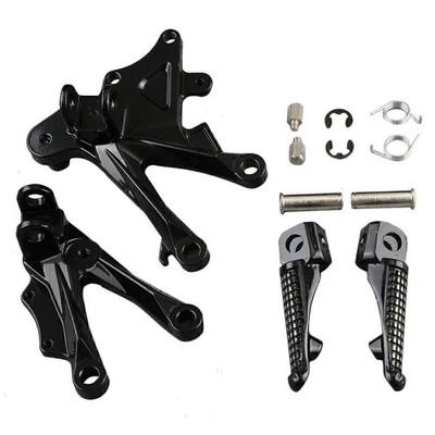 For Kawasaki Ninja ZX 10R 2006-10 Set Front Rider Foot Rest Pegs with Brackets Foto 1 de 4