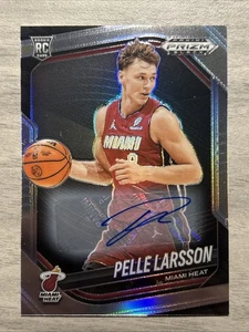 2024-25 Panini Prizm Black Auto Silver Holo Pelle Larson Miami Heat Rookie - Picture 1 of 2