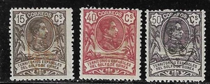 SPANISH GUINEA, 1911, 15c, 40c, 50c King Alfonso XIII, mint, Scott #106, 110-11 - Picture 1 of 2