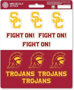 University of Southern California USC Trojans 12-Piece Mini Decal Sticker... - Picture 1 of 4