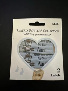 Vintage gewebte Etiketten zum Aufnähen Made With Love By Your Aunt JHB International 6321 - Bild 1 von 3