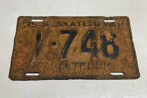 Vintage 1939 Saskatchewan Farm Truck Nummernschild ~ rustikaler Scheunenfund - Bild 1 von 2