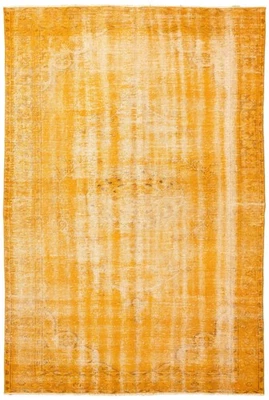 Alfombra de lana oriental anudada a mano vintage naranja claro tradicional de 5'5" x 8'6" Foto 1 de 4