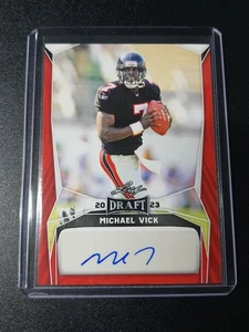 Michael Vick - Leaf Draft 2023 - Atlanta Falcons - Red - Auto - Bild 1 von 3