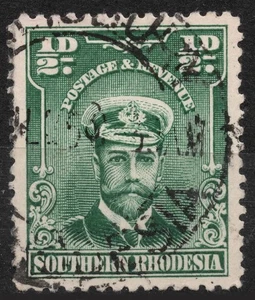 SG1 #1 usado 1924 1/2d RODESIA DEL SUR Rey Jorge V en uniforme naval - Imagen 1 de 2