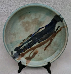 Hand Thrown Studio Art Pottery 13 1/2" Platter Signed A+ Gorgeous - Picture 1 of 13