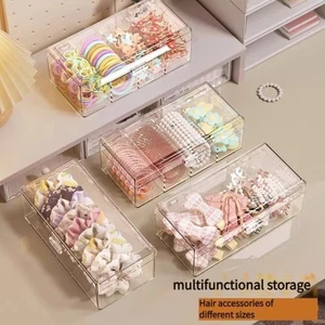 Acrylic Hair Accessories Organizer Multi-Compartment Desk Jewelry Organizer - Photo 1/8