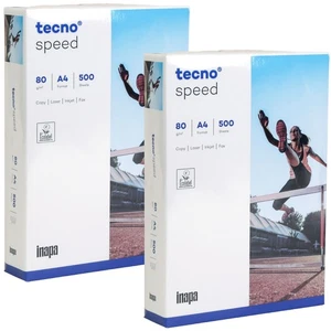 2x Tecno Vitesse Papier 80g/M² din A4 1000 Feuille Blanc pour Imprimante - Photo 1/3