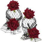  2 Pcs Wedding Decor Witch Accessories Rose Gloves Bridal Party Gift Short