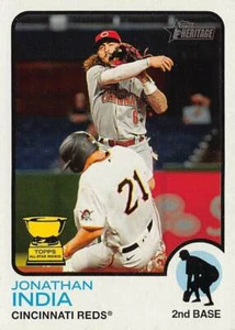 CINCINNATI REDS 2022 Topps Heritage BASE TEAM SET (13 Cards) India-Santillan RC+ - Picture 1 of 1