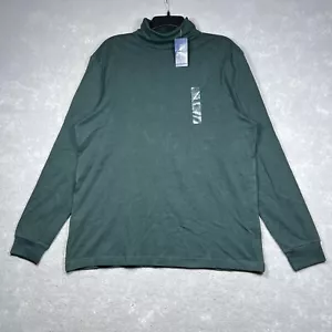 Club Room Shirt Mens Size Large Green Long Sleeve Shirt Mock Neck NWT - Picture 1 of 11