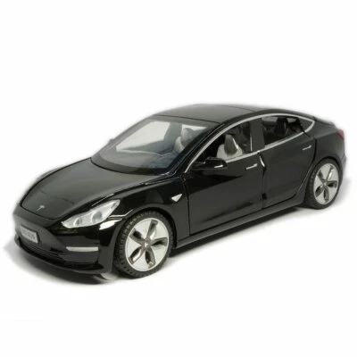 1/32 Tesla Model 3 Model Car Alloy Diecast Toy Vehicle Collection Gift Kid Black - Image 1 of 4