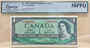 1954 $1 Bank of Canada *Replacement Note Choice About New Legacy 58PPQ - Bild 1 von 2