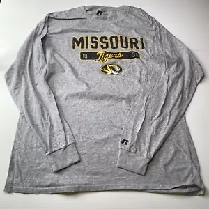 Reebok Missouri Tigers Long Sleeve T Shirt Mens Size XL Grey Casual Sports Style - Picture 1 of 12