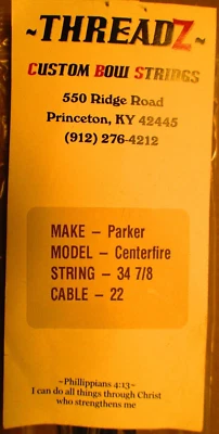 Threadz Custom Replacement Bow String + Cables Parker Centerfire Xbow Black+Grey - Image 1 of 4