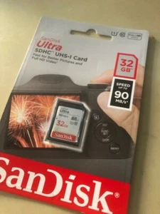 Selling 1 Sandisk Ultra SDHC UHS-I Hard 32 GB - New - Picture 1 of 3