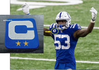 PATCHKING MADE IN GERMANY Indianapolis Colts Captain-C 2 star Patch NFL Football USA Sports Superbowl