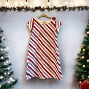 Festive Girl’s Gymboree Candy Cane Striped Holiday Dress-Size 6 - Picture 1 of 9