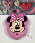 Minnie Mouse Disney 3D Face 14” Pink Pillow Soft Cushion Decor