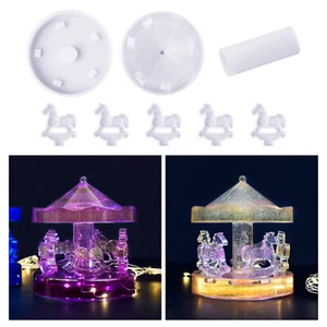 Carousel Silicone Mold Epoxy Resin Casting Mould Ornaments Craft Making Kit f - Picture 1 of 12