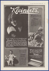 Vintage 1918 KKLEINERT'S Nu-e-ra Vestido Escudos Productos de Goma Anuncio Impreso Efímero - Imagen 1 de 1