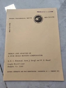 Genuine NASA Apollo Program Era Technical Report - Star Image Motion Compensator - Picture 1 of 8