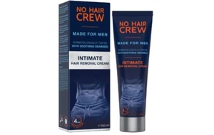 NO HAIR CREW Intimate Hair Removal Cream for Men Gentle Fast & Painless 100 ml - Picture 1 of 8