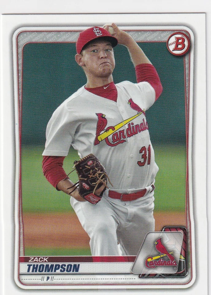 2020 BOWMAN RC ZACK THOMPSON ST. LOUIS CARDINALS ROOKIE PROSPECTS - S334 - Image 1 of 2